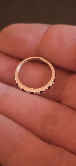 Inel aur safire si diamante naturale