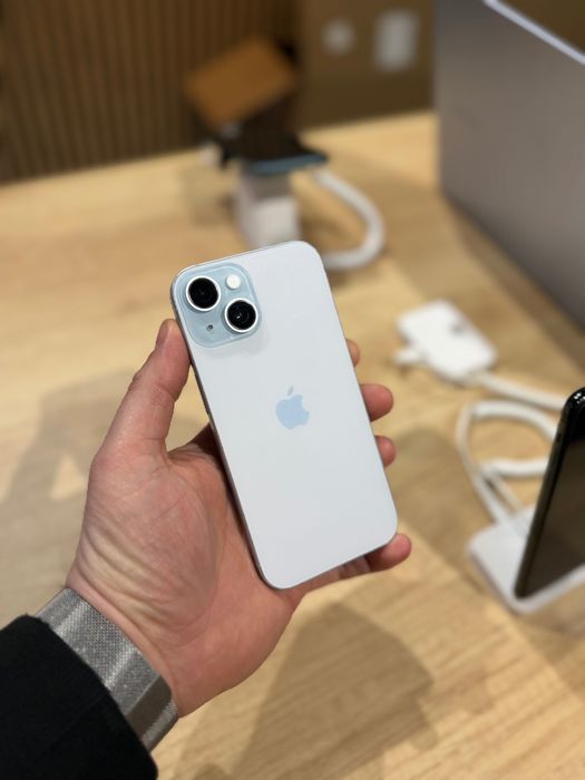 **ATS GSM**iPhone 15 128Gb Blue/Baterie93%/Grad B/Fact+Gar 12 luni