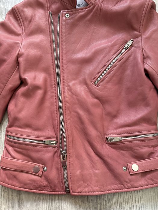 Geaca piele naturala Mango