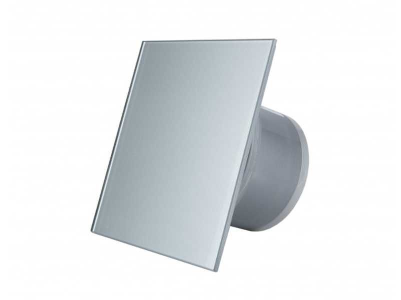 Вентилатор за баня дизайнерско стъкло графит клапа турбо дебит 169м3/ч