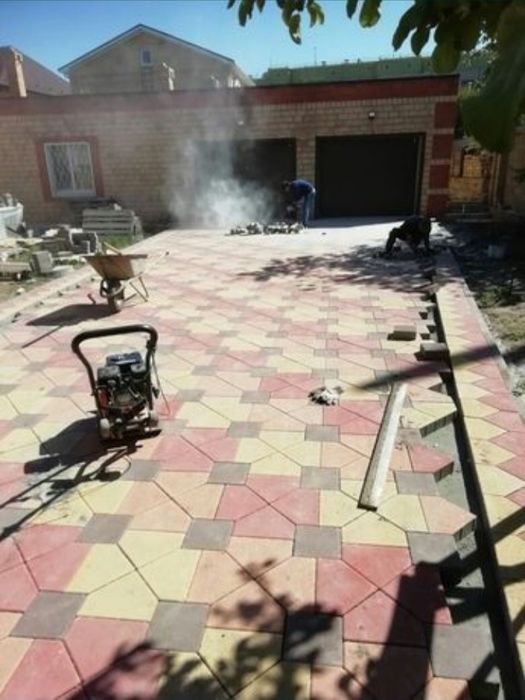 Укладка брусчатки, асфальта