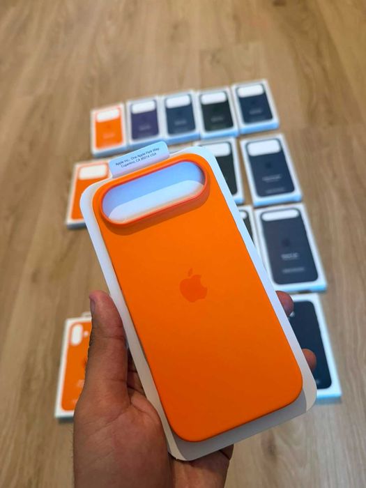 Huse silicon originale Apple, MagSafe, iPhone 17/Air/Pro/Pro Max, noi
