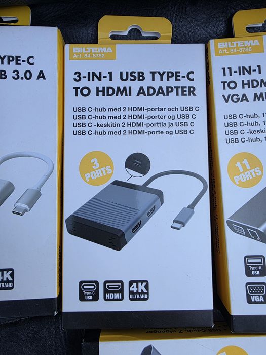 Hub USB-c BILTEMA original Suedia, sigilat, preț fix