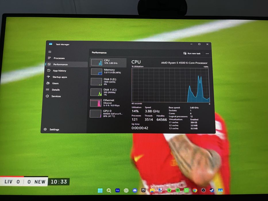 PC Gaming - Ryzen 5 4500 + RTX 3050 6GB