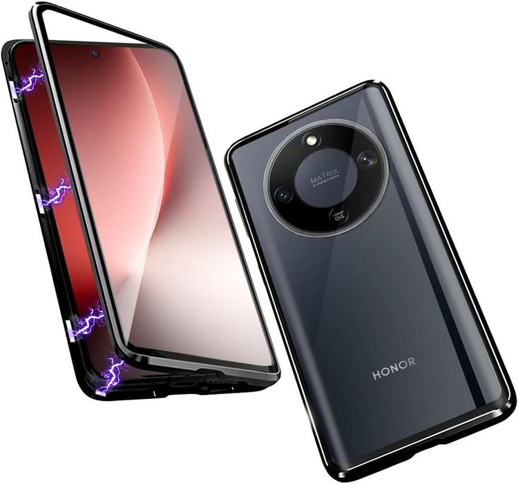 Двоен магнитен кейс за honor magic8 lite със защита на камерите