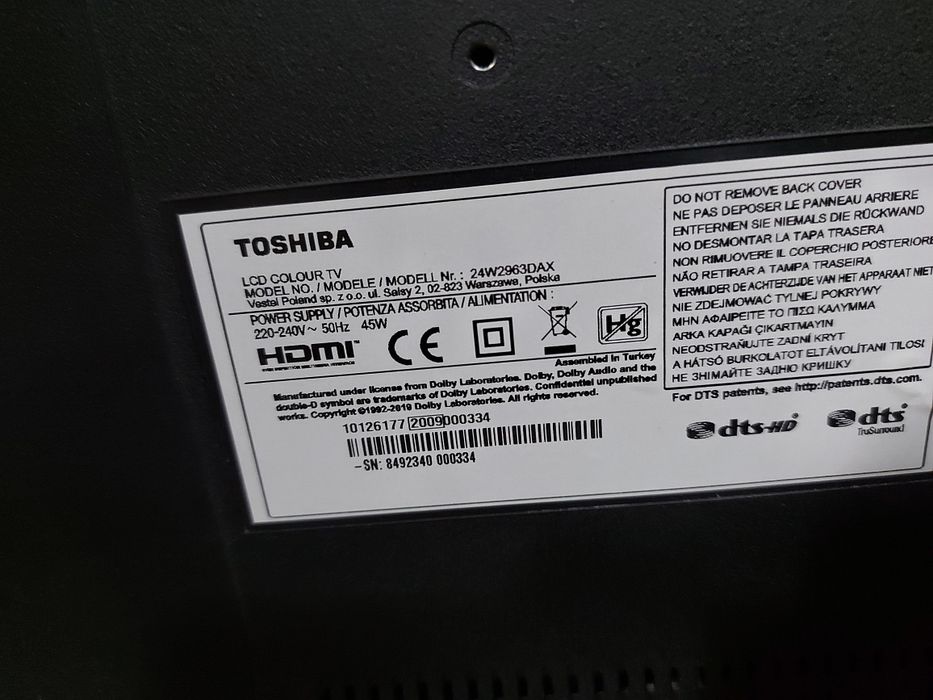 Start Toshiba Smart diagonala 61cm ca nou