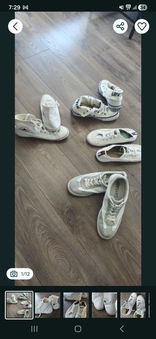 Geox 38, Tommy, Oysho, Converse, Vans 39