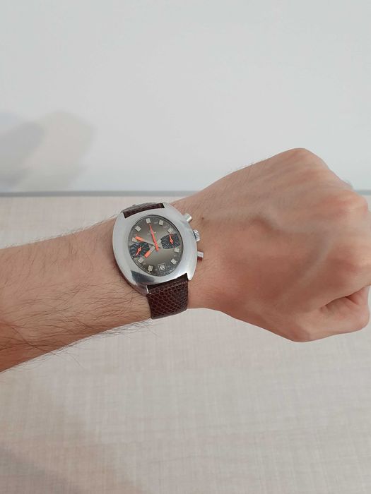 Cronograf vintage elvetian Swiss Clyda 40mm Valjoux 7734