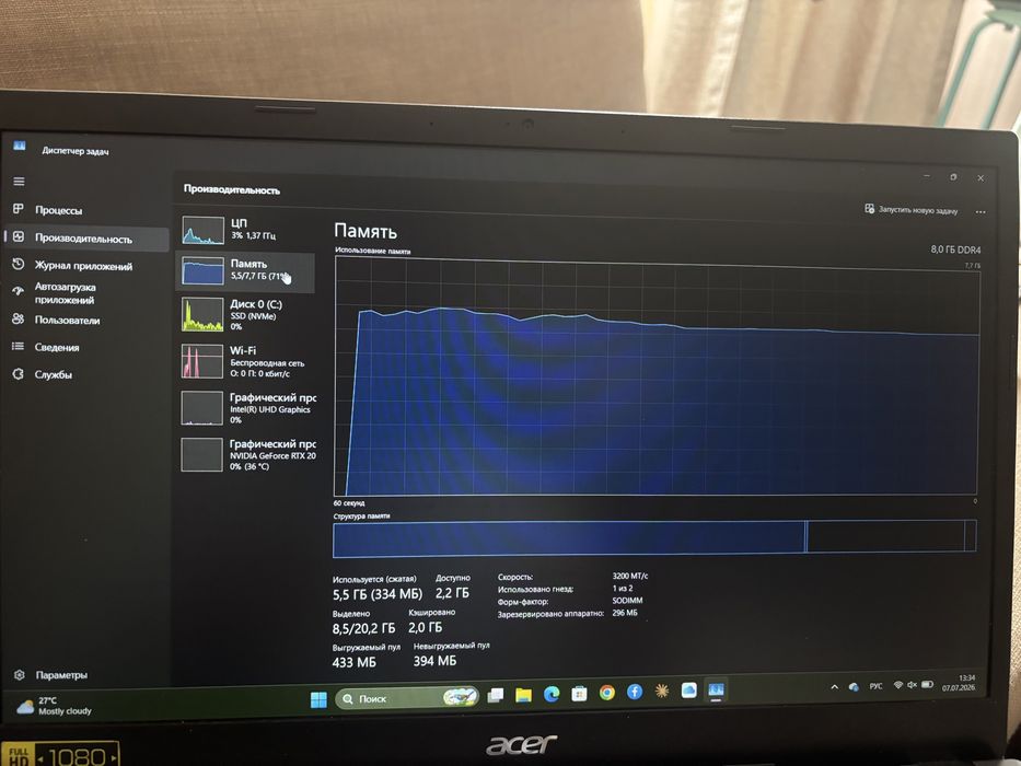 Продам Ноутбук Acer aspire 5