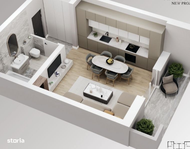 Apartament cu 1 Camera | Giroc | AC, Incalzire pardoseala, Parcare inc — fotografia 3