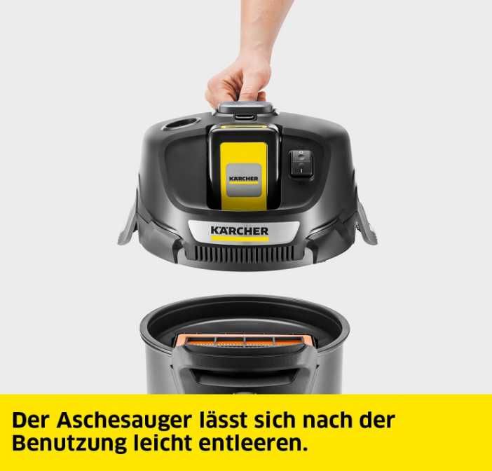 Kärcher AD 2 18V Безжична прахосмукачка за пепел - Батерия включена