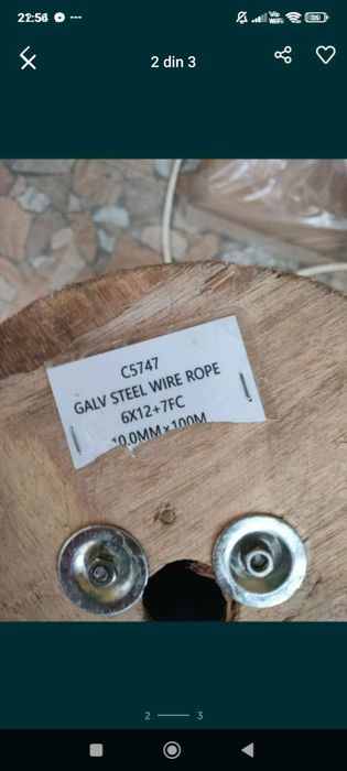 Cablu troliu forestier 10 mm