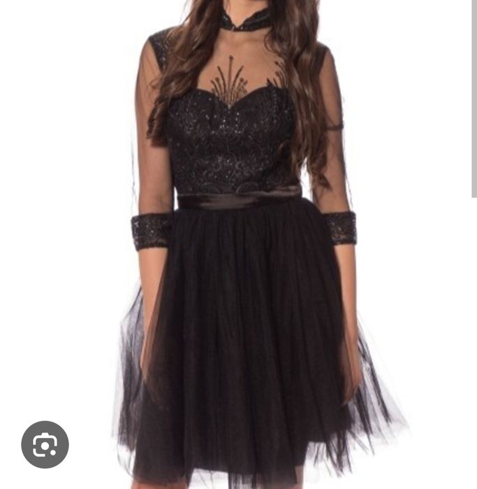 Официална черна рокля Chi Chi London