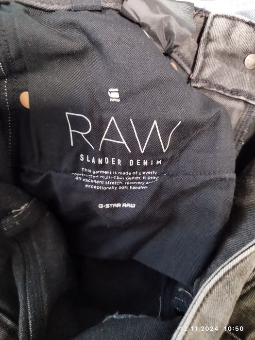 Blugi G-star, W28 L32, original denim 100%, damă, talie înaltă, skinny