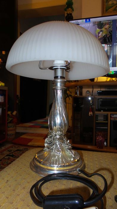 Veioze vintage Stillarte Italia laminate cu Argint, 45cm, impecabile