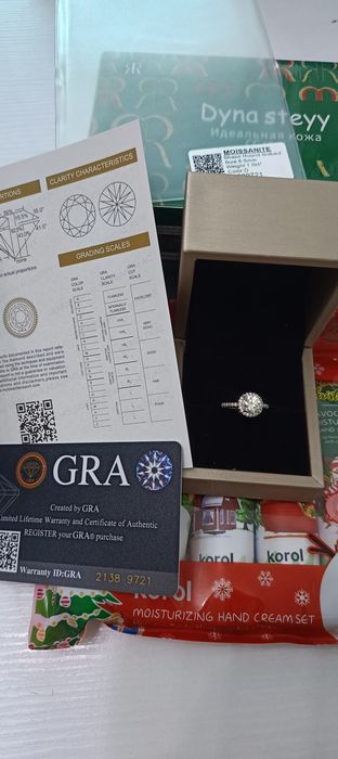 Кольцо муассанит лаб.бриллиант