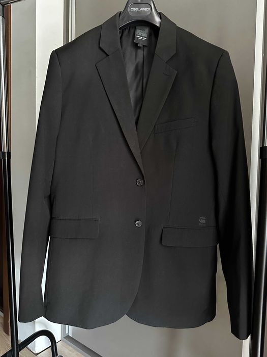 Модерно лятно сако тип блейзър на G-Star. Размер 54 XL Цвят черен. ТОП