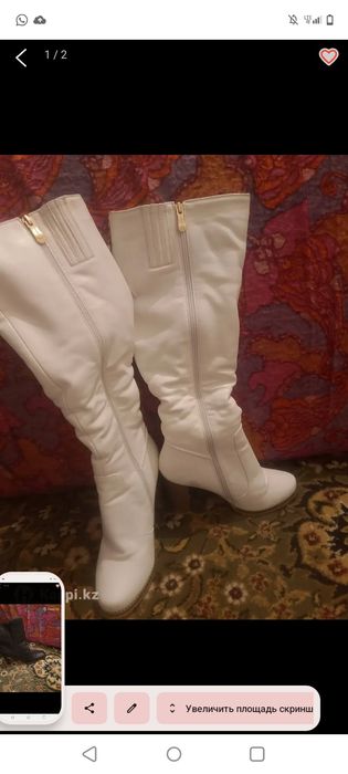 Продам сапоги женские белые