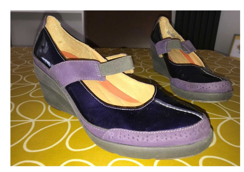 Clarks ‘Unstructured’- кожа, лачени, лилави - №40