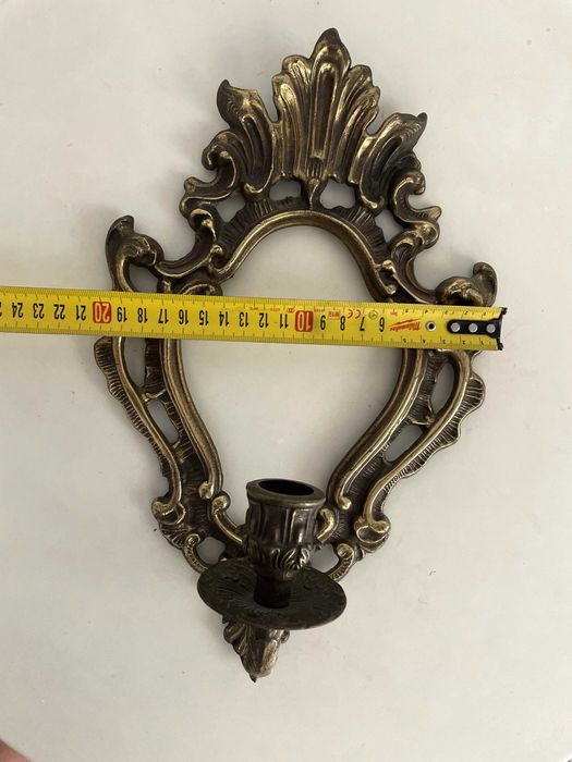 Aplica IULIMINAT perete bronz sec XIX Italia, lucrata manual