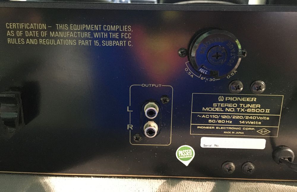 Tuner am fm pioneer, model tx-6500 ii