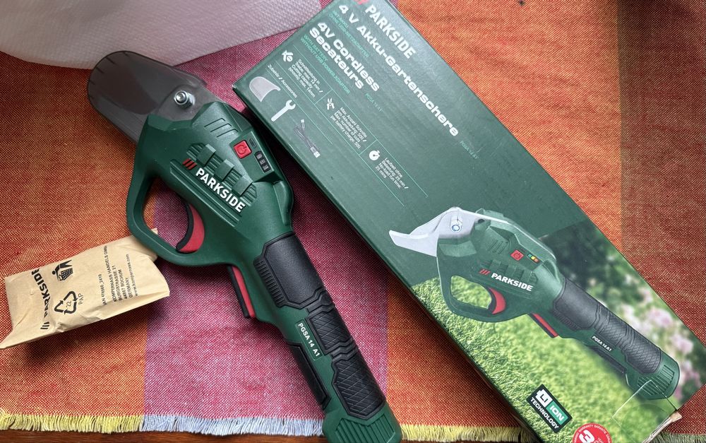 Акумулаторна ножица парксайд parkside с усб зарядно parkside