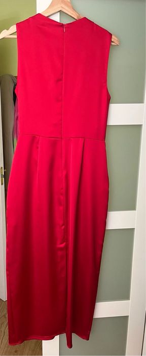 Rochie midi lunga satin L zara