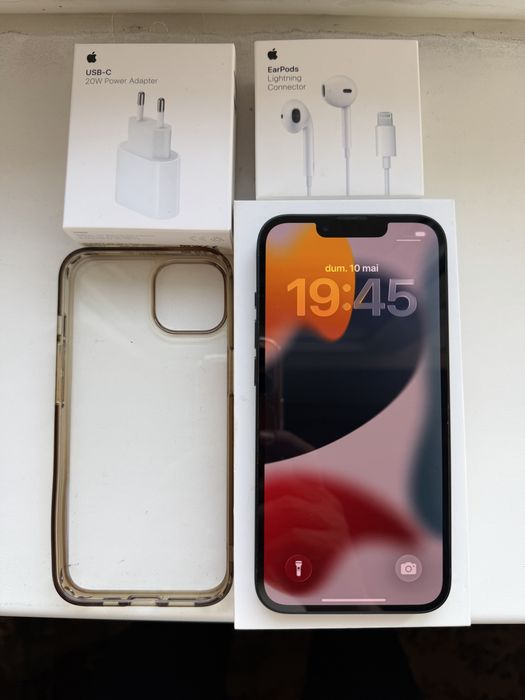 Iphon 14 Midnight  Neverlock 128GB Stare Foarte Buna Cu Cutie Si Accesorii