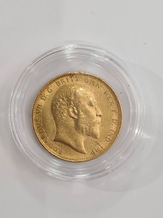 Moneda din aur 1 Sovereign - Edward al VII-lea, 1910