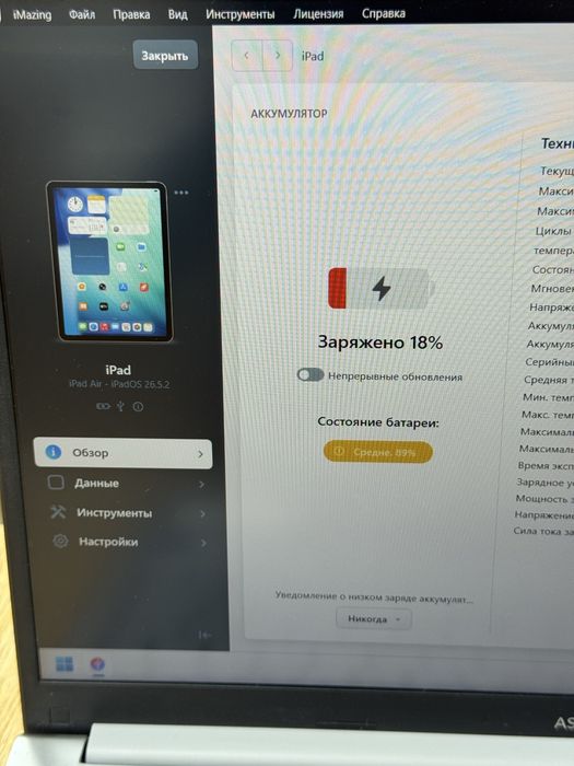 Ipad Air 5 th 256 gb 89%