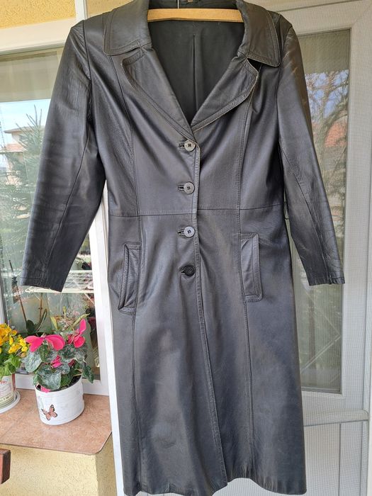 Haină damă lungă din piele naturală, Vera Pelle( 40/ 42)