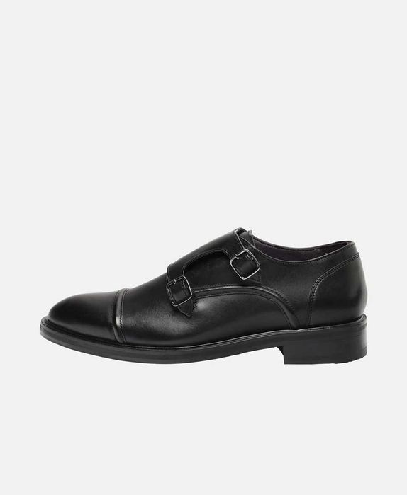 Елегантни мъжки кожени обувки Baldessarini тип Double monkstraps