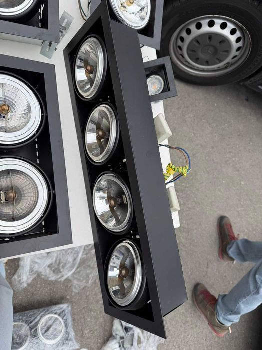 Осветителни тела за таванен монтаж - цвят черно - за металхалогени или лед луни