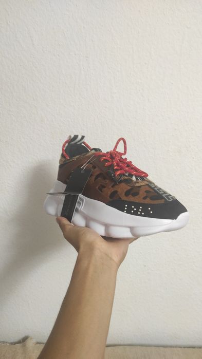 Versace chain reaction leopard print