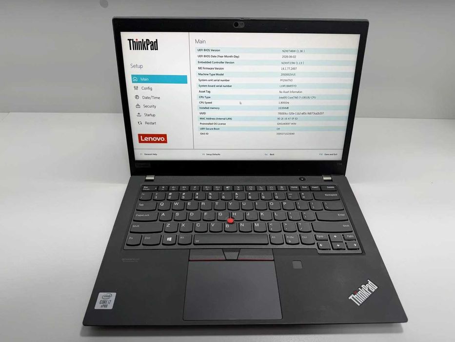 Laptop SH Lenovo Thinkpad T14 i7-10610U SSD 512gb NVME 16gb RAM TOUCHSCREEN