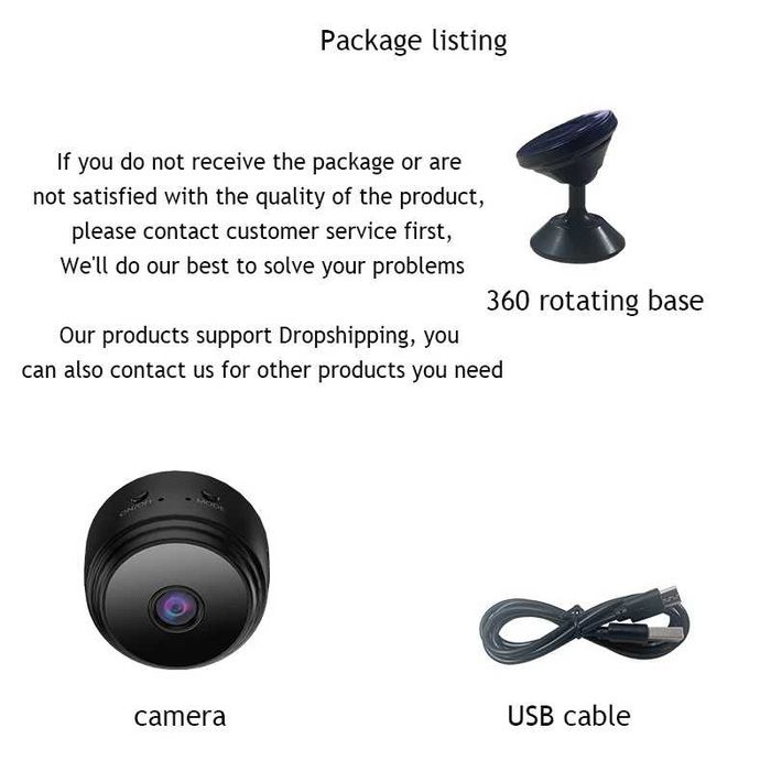 Mini camera supraveghere wifi spion auto bebe 1080p pe telefon card sd