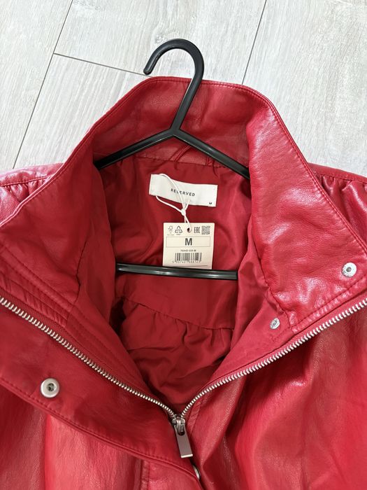 Страхотно червено кожено яке Reserved