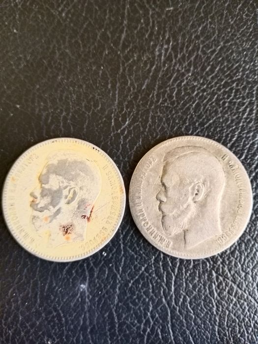 Продам 4серебряные монеты Николая 2