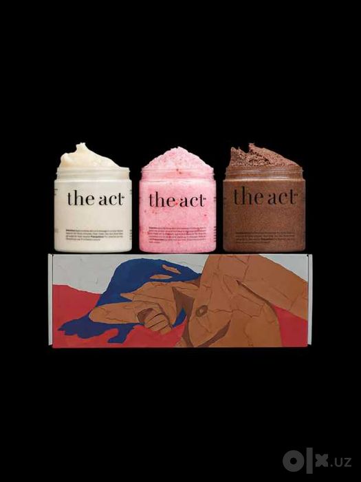Набор THE ACT: Скраб для тела «Кокос»  «Шоколад» «Грейпфрут»