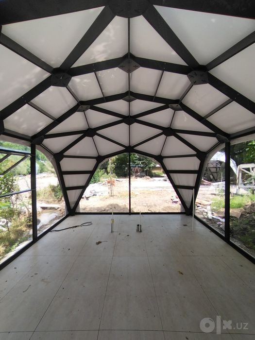 Glamping. Besedka, kupola, gumbaz, aura. Глемпиг, Беседка, куполь, гум