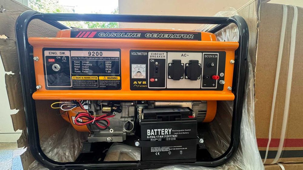 Генератор за ток 8 kW, бензинов, монофазен,AVR,ел. стартер, Titan