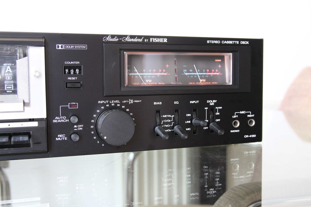 Fisher CR-4130 casetofon deck cu capete Sendust fabricat in martie 1979 Japonia complet revizuit.