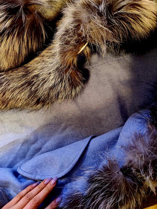 Palton alpaka din blana naturala