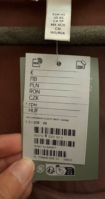 Body mânecă scurtă roz pudrat nou H&M
