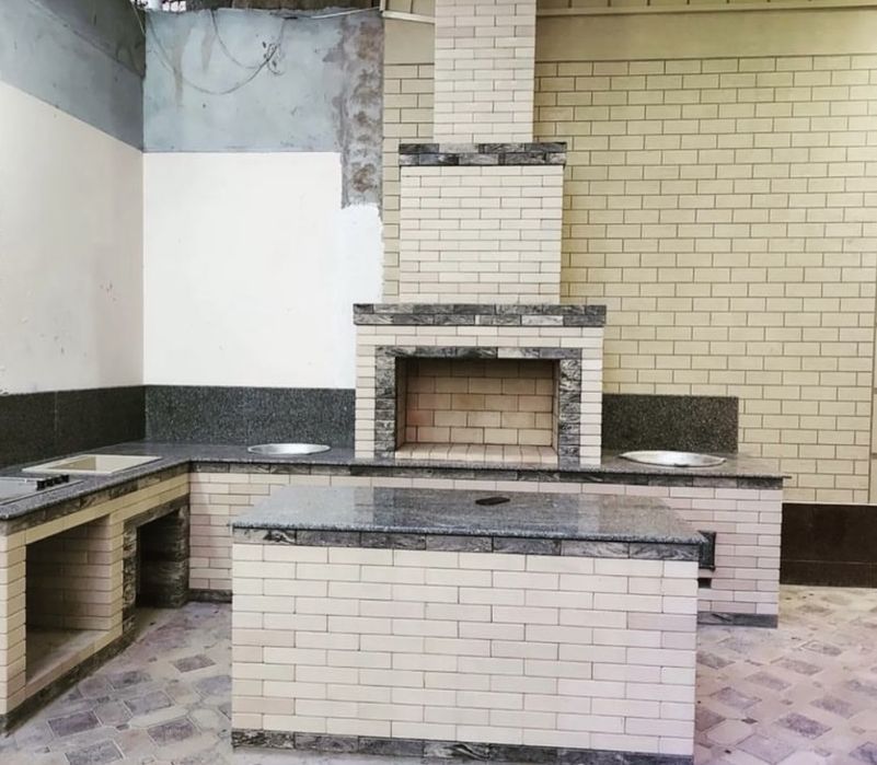 Барбекю комплекс / летние кухни из Лего кирпича. йозги ошхона