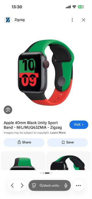 Каишка за Apple Watch Black Unity Sport Band