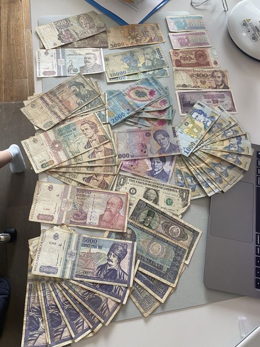 Colectie bancnote si monede vechi