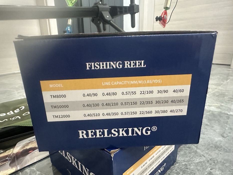 Set pescuit crap complet – 3 lansete Robinhan 3.90m + mulinete Reelsking TM10000 + Rod Pod Robinhan