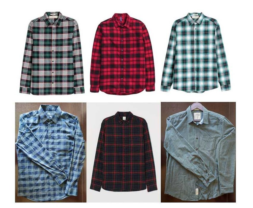 H&M - 7 camasi bumbac sezon rece mar.M noi, eticheta, talie 105-110 cm