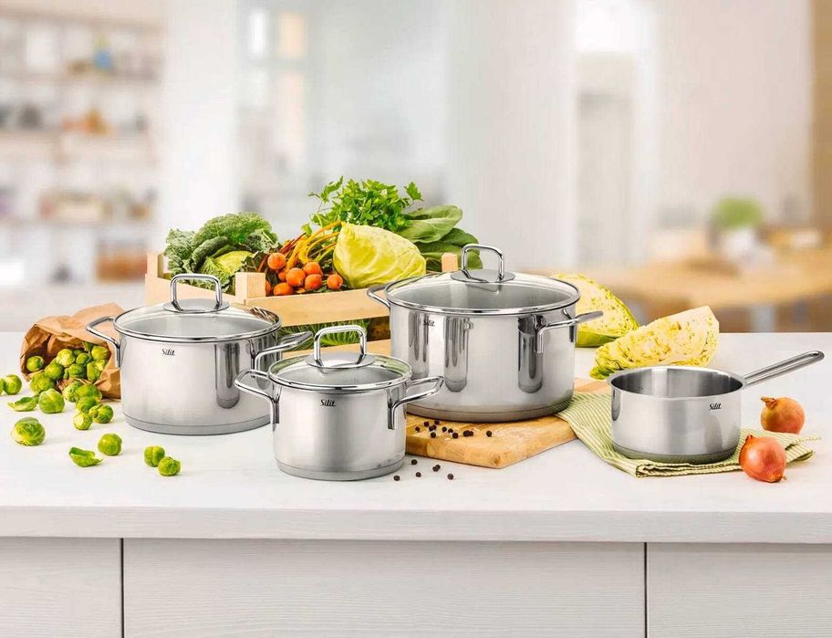 Silit Extra Cook Комплект съдове за готвене от неръждаема стомана 6 части